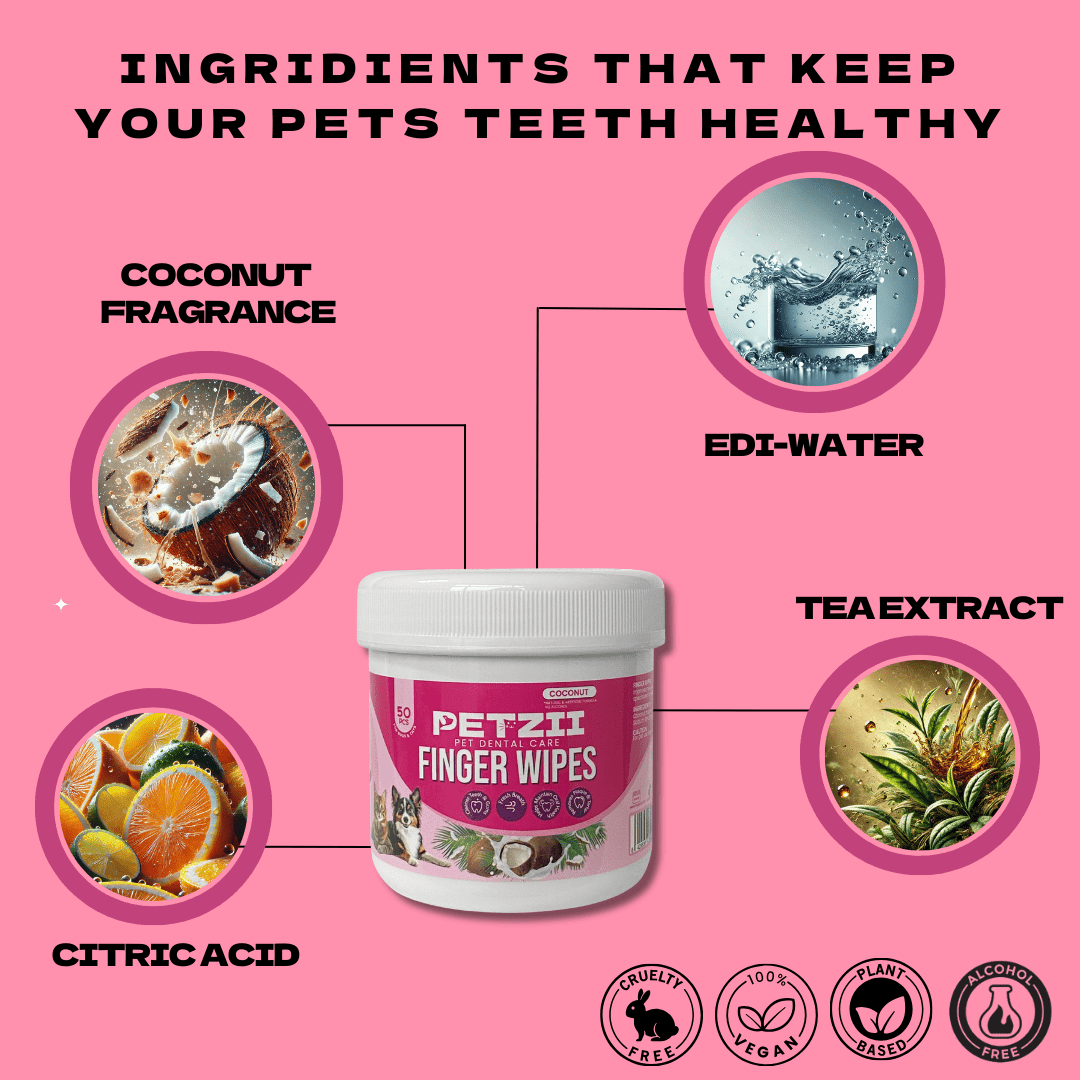 Pet Dental wipes - Petzii