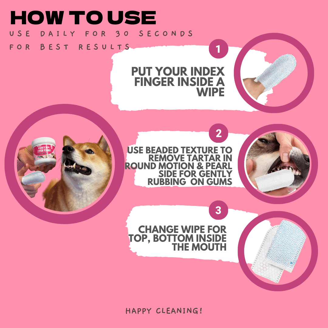 Pet Dental wipes - Petzii